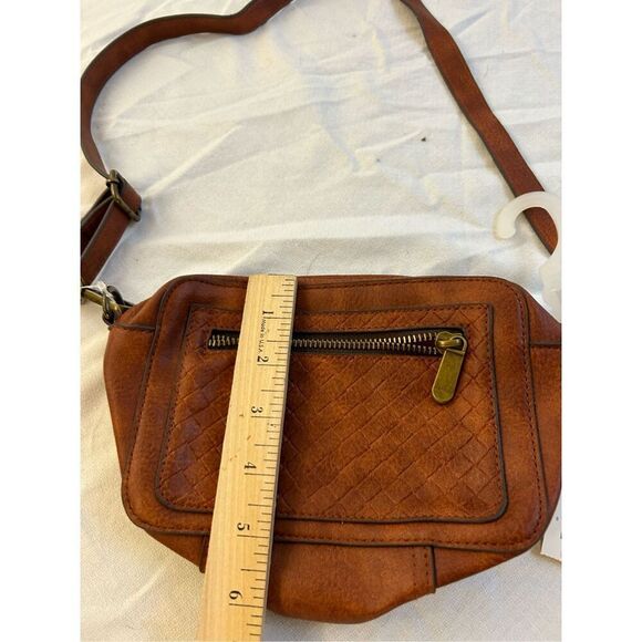 Time Tru Olivia crossbody faux leather brown purse 5"x9" new rn#52469 - Picture 7 of 11